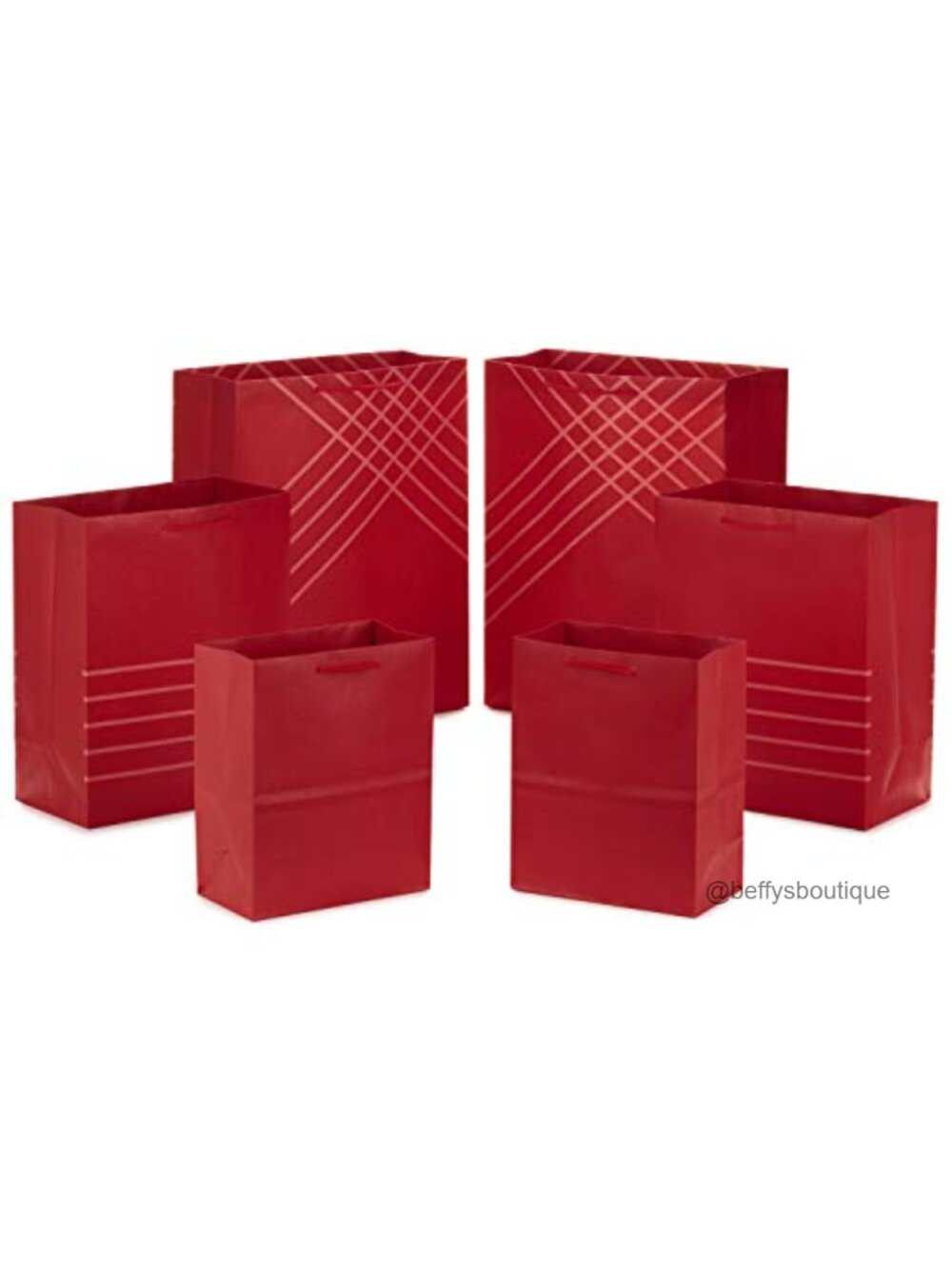 Hallmark Paper Gift Bags 6-Pack Assorted Sizes Medium Large Extra Large